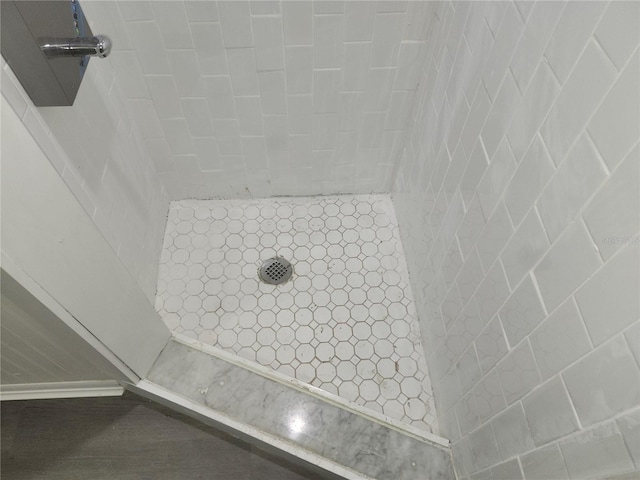 details with tiled shower