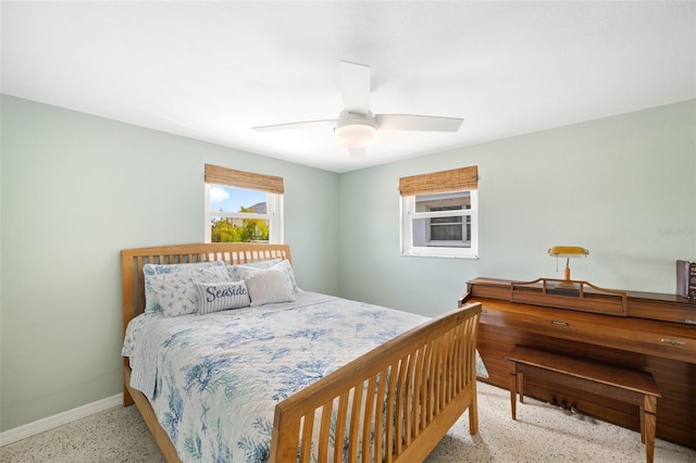 bedroom with ceiling fan