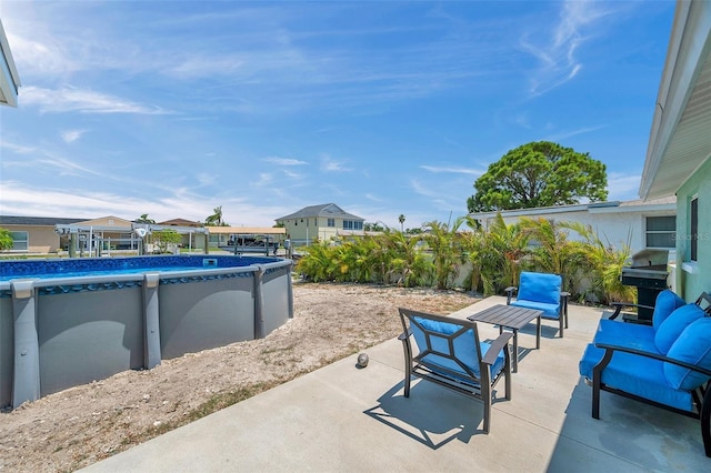 view of patio featuring outdoor lounge area