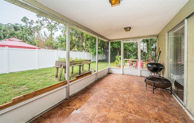 view of sunroom