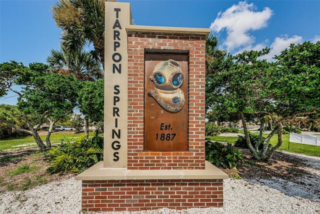 view of community sign