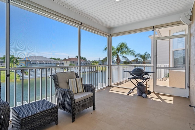 view of sunroom