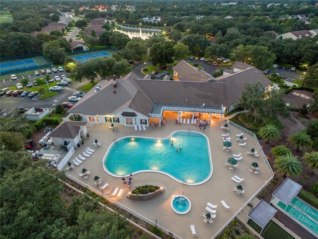 birds eye view of property