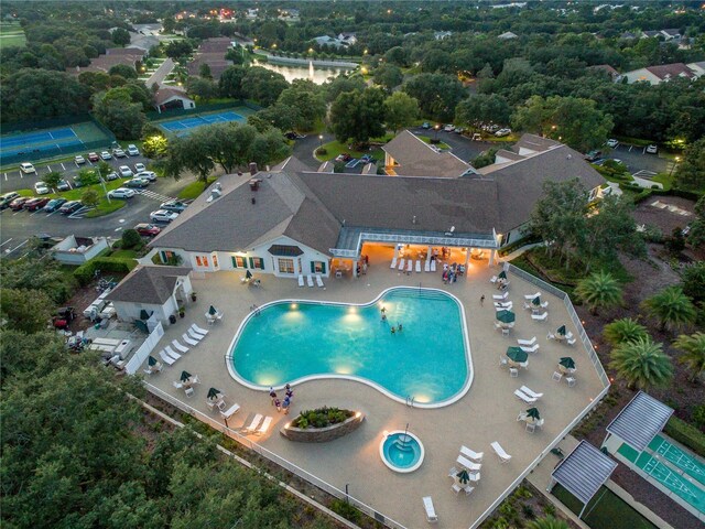 birds eye view of property