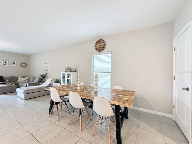 view of tiled dining room