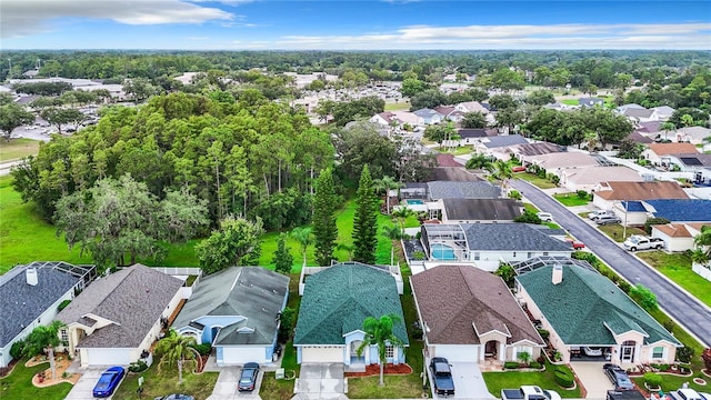 aerial view with a residential view