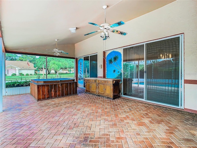 view of patio / terrace with ceiling fan