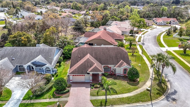 drone / aerial view featuring a residential view