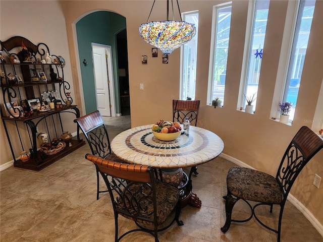 view of dining space