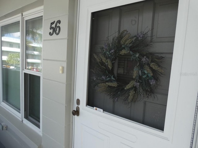 view of doorway to property