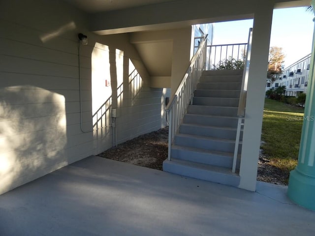 view of stairway