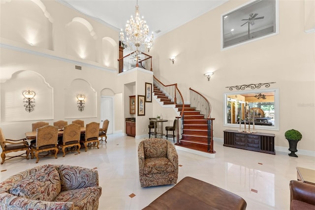 building lobby featuring stairs