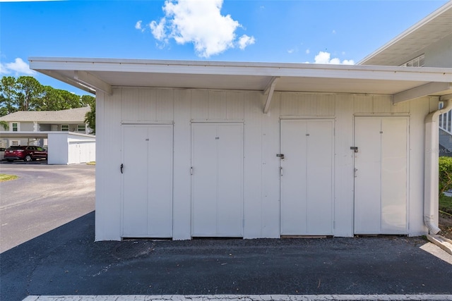 view of shed