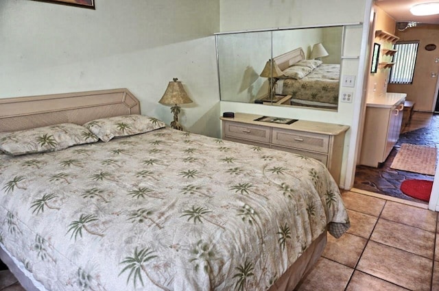 view of tiled bedroom