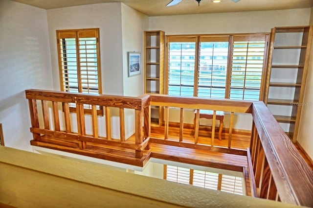 interior space featuring wood-type flooring and a wealth of natural light