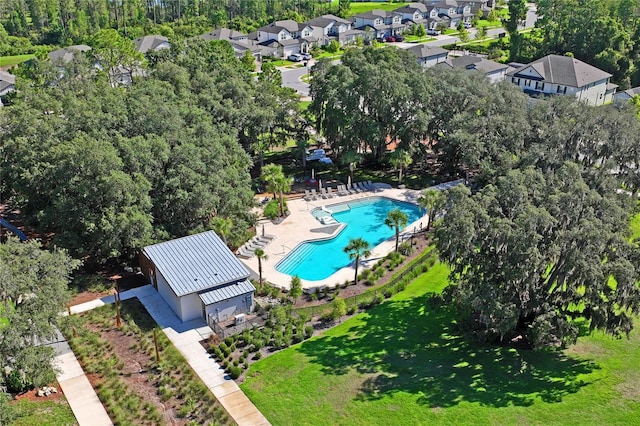 birds eye view of property featuring a residential view