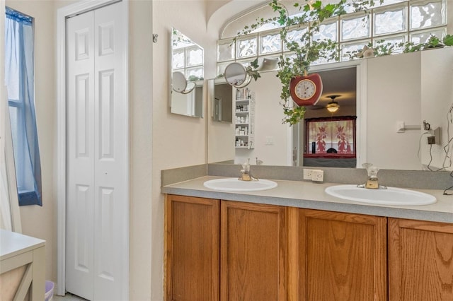 bathroom with vanity