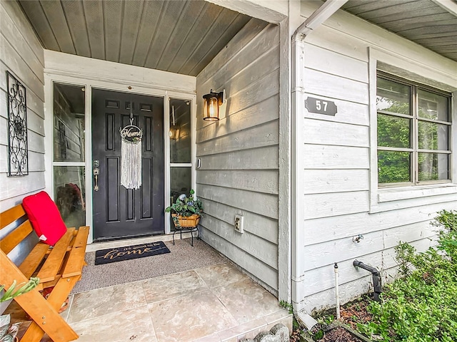 view of doorway to property