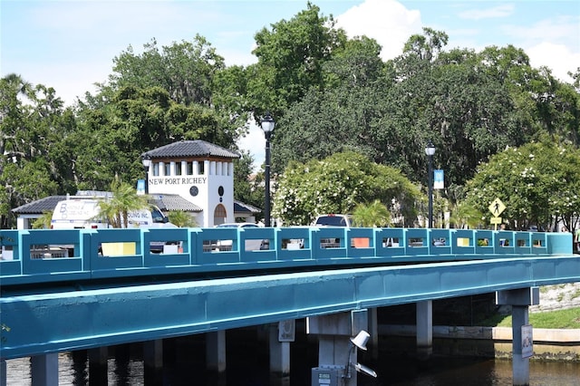 view of community featuring a water view