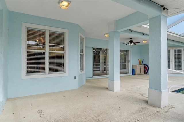 view of patio / terrace featuring ceiling fan