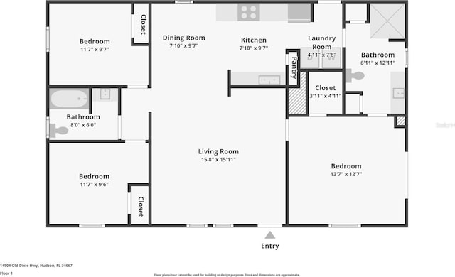 14904 Old Dixie Hwy, Hudson, FL 34667 - view of layout
