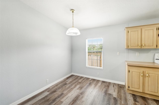 14904 Old Dixie Hwy, Hudson, FL 34667 - unfurnished dining area with baseboards and wood finished floors