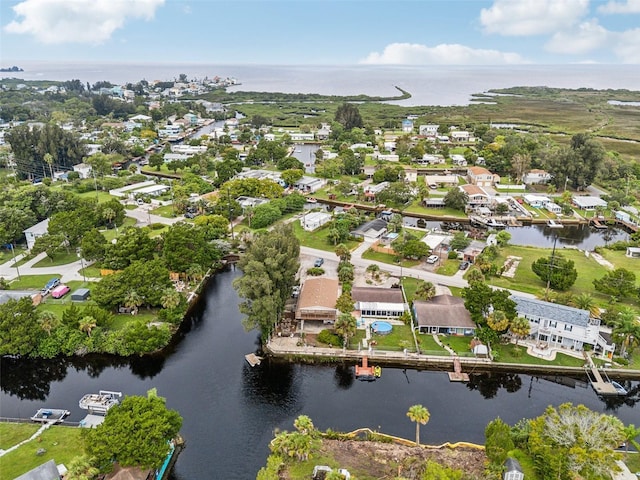 14904 Old Dixie Hwy, Hudson, FL 34667 - drone / aerial view with a residential view and a water view
