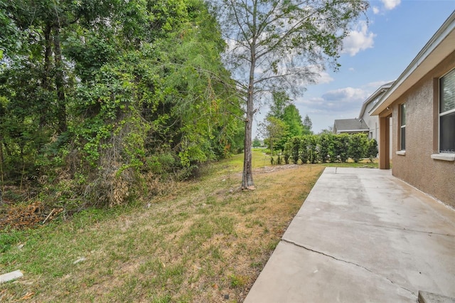 view of yard with a patio