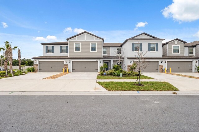 view of property with a garage