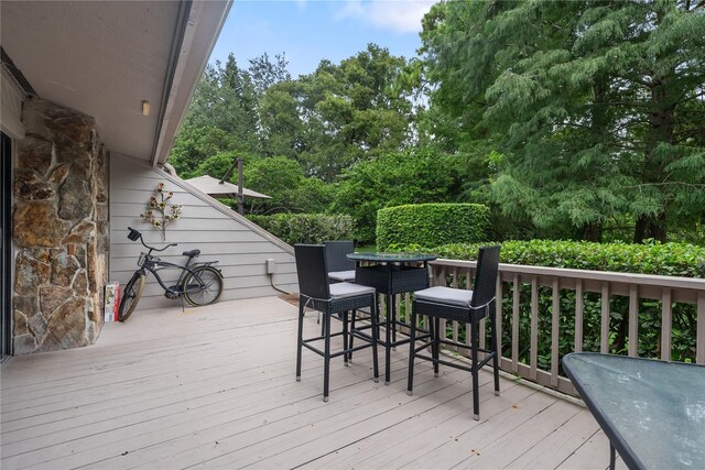 view of wooden deck