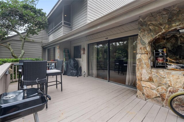 view of wooden deck