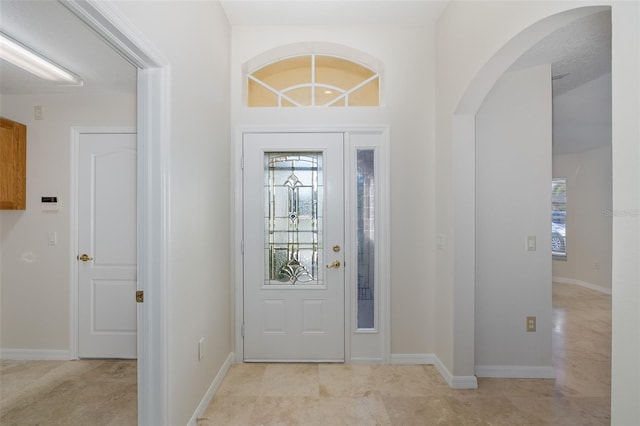 foyer with a healthy amount of sunlight