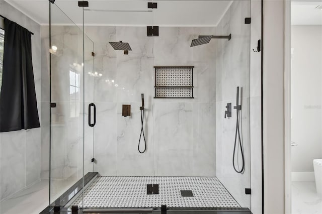 bathroom with walk in shower