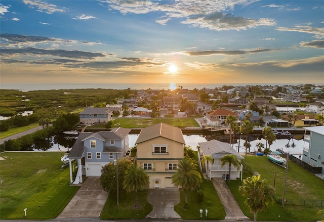 4109 Des Prez Ct, Hernando Beach, FL 34607 - aerial view featuring a water view and a residential view
