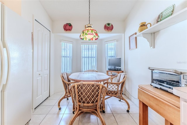 view of tiled dining area