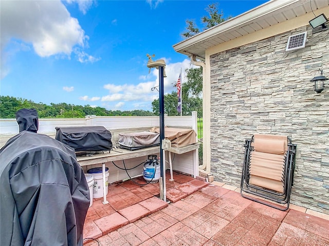 view of patio with grilling area