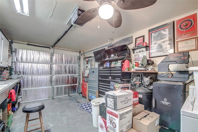 garage featuring washer / clothes dryer