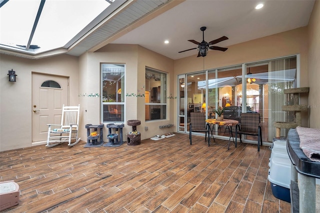 view of patio / terrace with ceiling fan