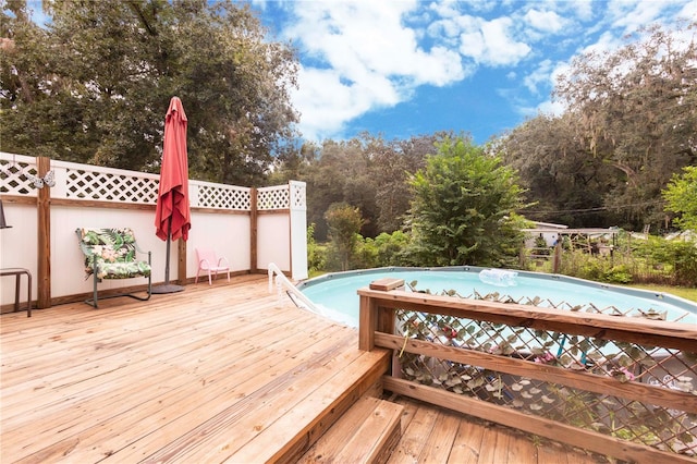 view of wooden deck