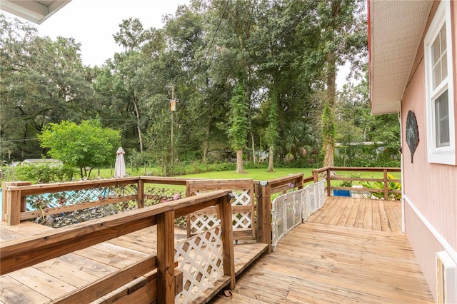 view of wooden deck