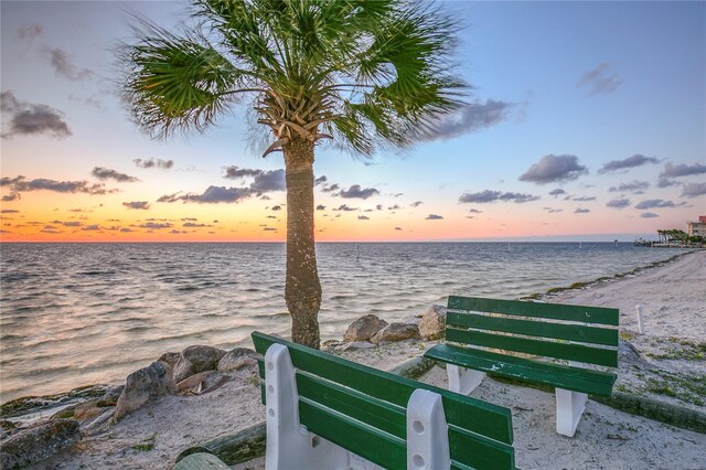 water view featuring a beach view