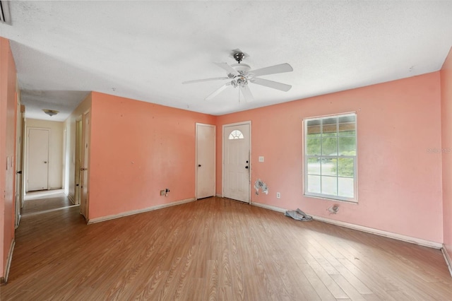 365 S Snapp Ave, Inverness, FL 34453 - interior space featuring baseboards, a ceiling fan, and wood finished floors