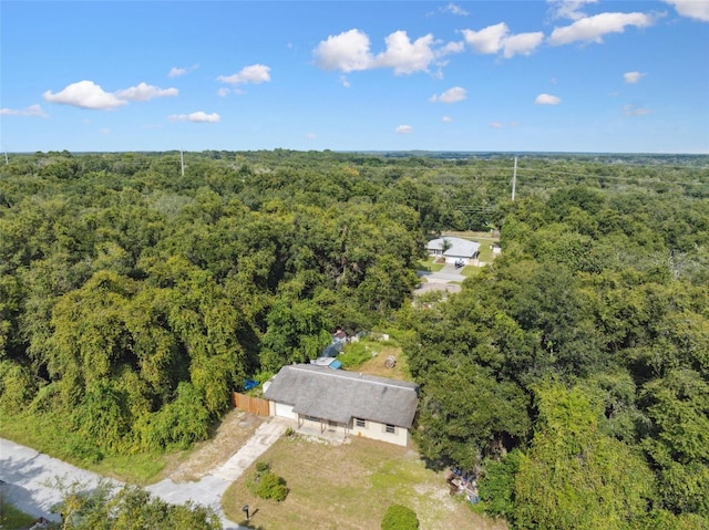 365 S Snapp Ave, Inverness, FL 34453 - birds eye view of property with a forest view