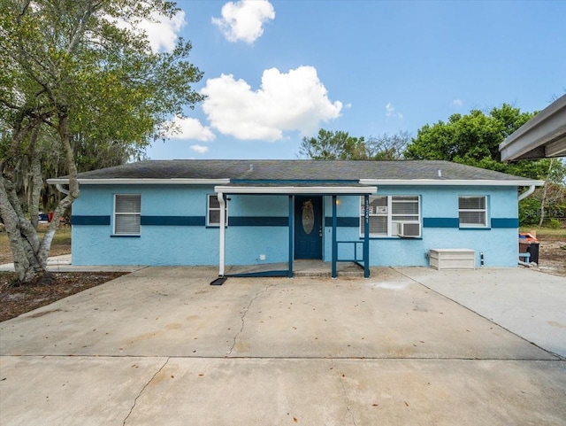 view of single story home