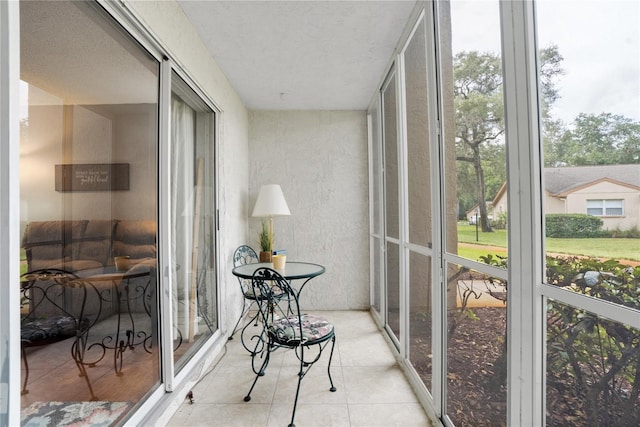 view of sunroom / solarium