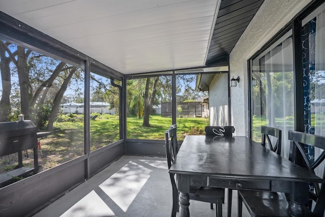 view of sunroom