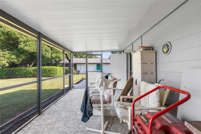 view of sunroom