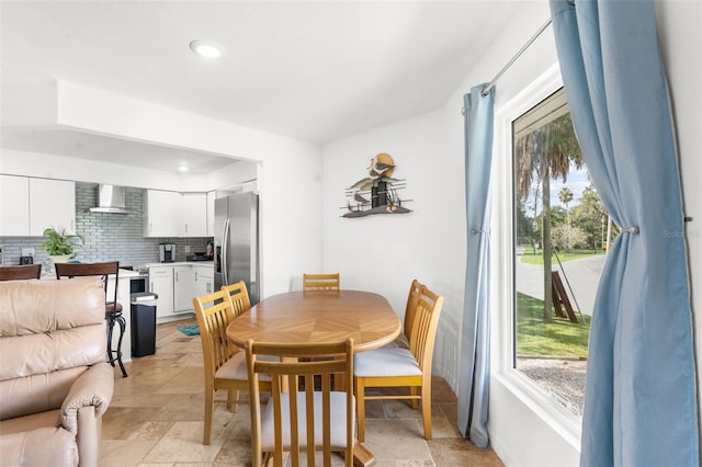 view of dining space