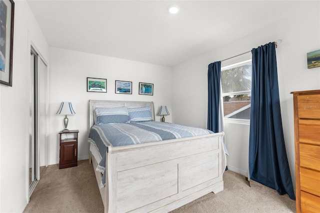 view of carpeted bedroom