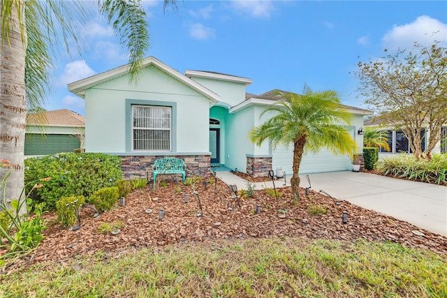 view of front of home featuring a garage